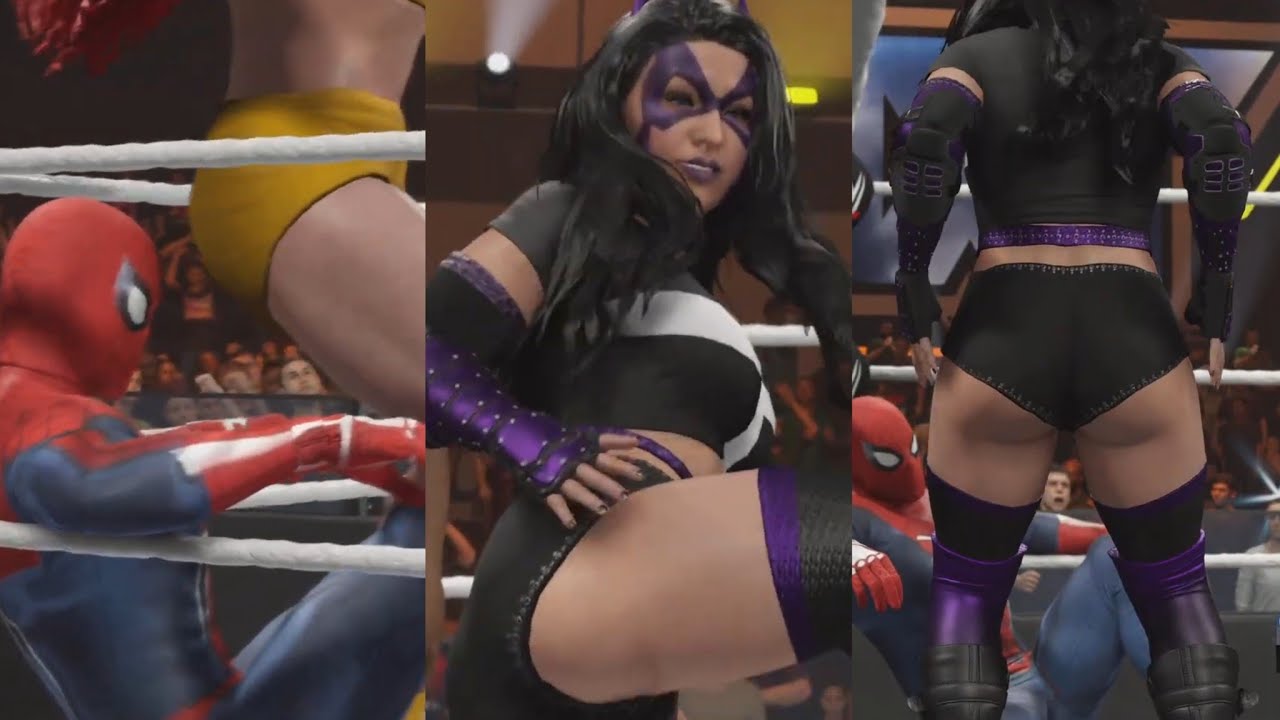 WWE 2K25 (request) #97 handicap stinkface match Huntress and Giganta vs Spiderman