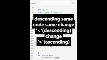 "Sort Array in Ascending Order | C Programming for Beginners" #ascending_order #arrayinc  #coding