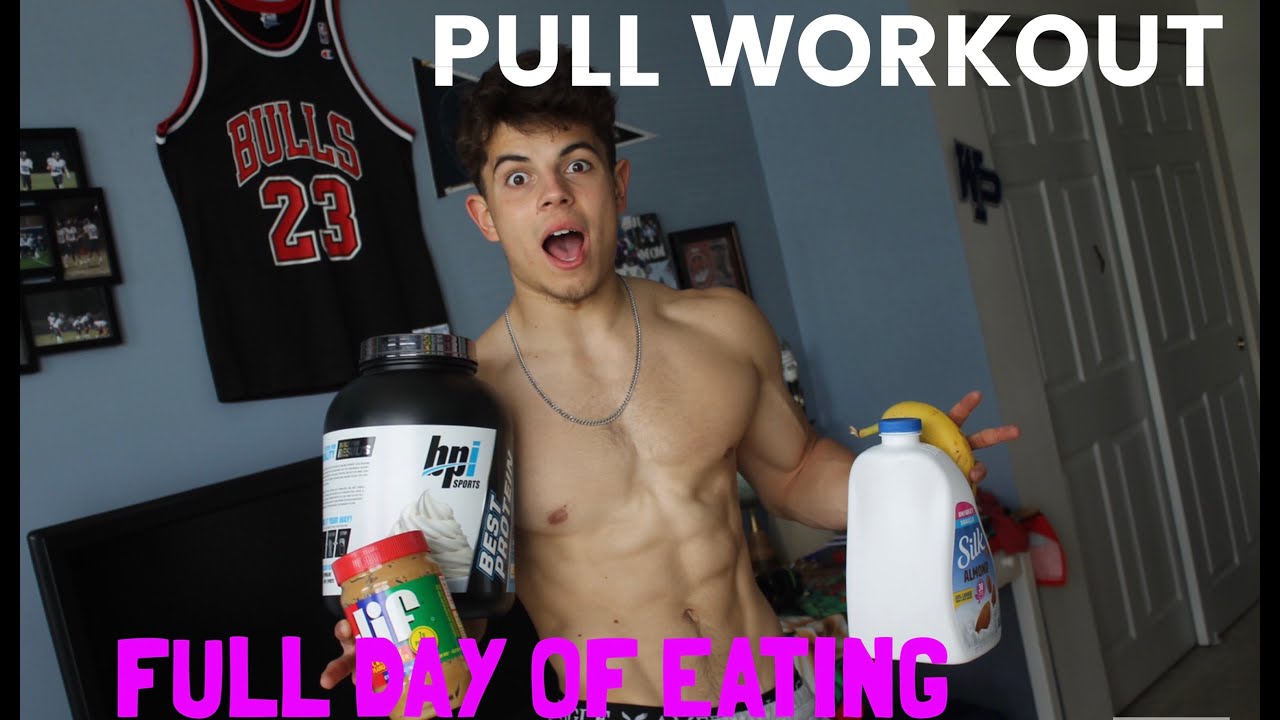 QUARANTINE GAINS EP. 4 | FULL DAY OF EATING | PULL WORKOUT!!! - YouTube