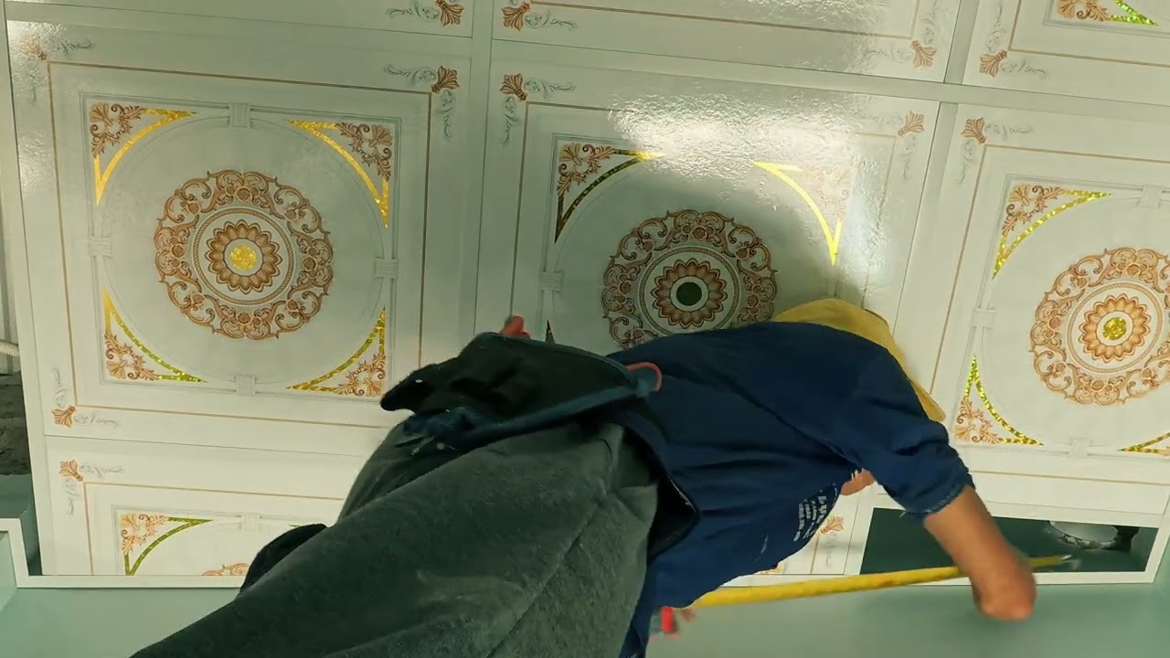 Nhà không vuông góc cắt tấm thả theo mỏi tay ....😂😂😂| Trần  Ánh Kim Chống nóng Vĩnh Tường 60cm.