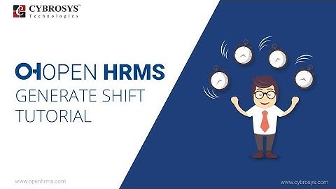 Generate Employee Shift Management in OpenHRMS