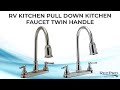 RV Kitchen Pull Down Kitchen Faucet Twin Handle