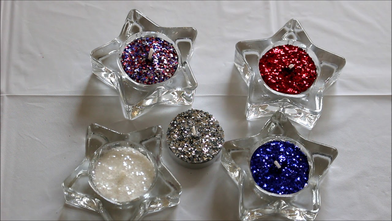 4th of July How to Decorate Tealight Candles DIY YouTube
