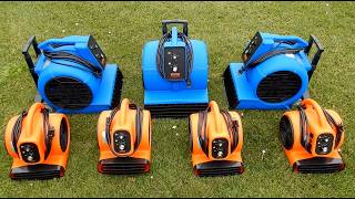 VEVOR models CL-750-M2 1 HP 4000 CFM & BL-180 1/4 HP 1000 CFM Air Movers