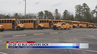 21 routes impacted for ‘several days’ with 25 of 42 Chapel Hill school bus staff sick with COVID