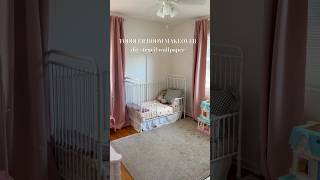 diy stencil wallpaper for my toddler s big girl room makeover