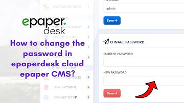 How to change password in epaperdesk cloud epaper CMS?