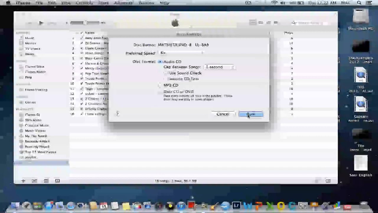 How to Burn a CD using Itunes YouTube