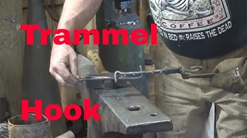 Trammel hook for campfire cooking tripod