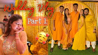 Sister's Wedding Vlog : Part 1 (Sangeet + Haldi) #IndianWedding