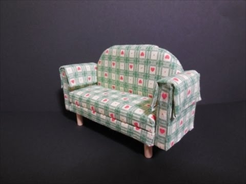 ドールハウス家具 ソファーの作り方dollhouse Furniture Way Of Making A Sofa Youtube