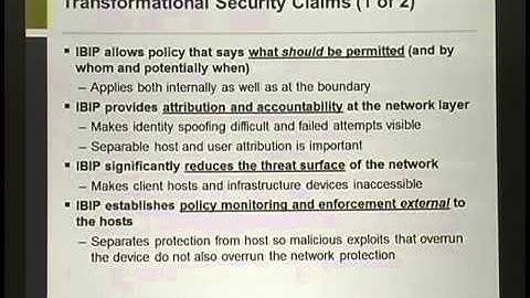 Shmoocon 2013  Identity Based Internet Protocol Network