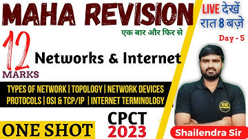 Networks & Internet - Types, Devices, Topology, Protocols & Internet | CPCT 1 Shot - Concepts + PYQs