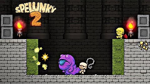 Spelunky 2 | Hired Hand Vs Enemies Battle Arena