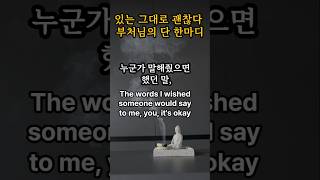 “있는 그대로 괜찮다.”이 단 한마디가 당신의 마음을 위로하고, 지금 이 순간을 견디게 할 수 있습니다.#부처님말씀 #마음위로 #불교명언 #있는그대로괜찮아 #자기수용 #감동쇼츠