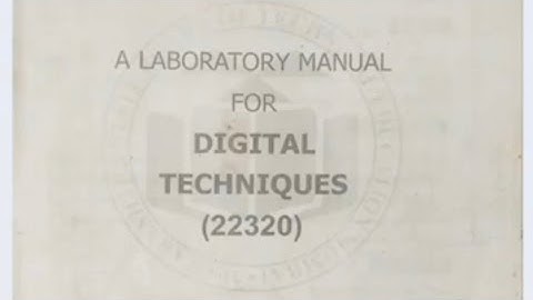 Digital Techniques Solved Manual #easylife #diploma #EJ-3I #CO-3I