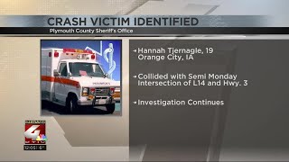 Plymouth County sheriff releases name of woman killed in crash near Remsen