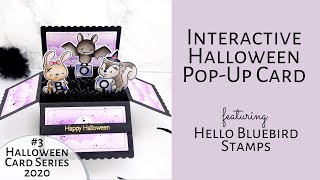 Hello Bluebird Pop Up Halloween Card