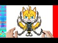 Como Dibujar a Tails Nine de Sonic Prime Facil paso a paso