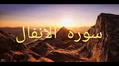 سورة الأنفال:الثمن الرابع من الحزب التاسع عشر.