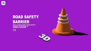 HOW TO MAKE 3D ROAD SAFETY BARRIER IN SECONDS IN ADOBE ILLUSTRATOR