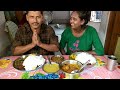 Nice Lunch Together ( Husband - Wife ) | Rice | American Fish | Sapla Curry | Builir Dal | Pakoda