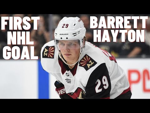 Barrett Hayton #29 (Arizona Coyotes) first NHL goal 25/10/2019