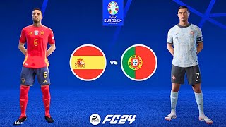 FC24 Spain vs Portugal Semi Final Uefa Euro 2024 Volksparkstadion Hamburg