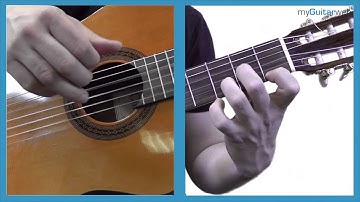 Guitar Lesson: Fingerpicking pattern in 4/4 no 2, with a backing track