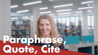 Paraphrase, Quote, Cite: Getting It Right // Coffee Lectures 2021