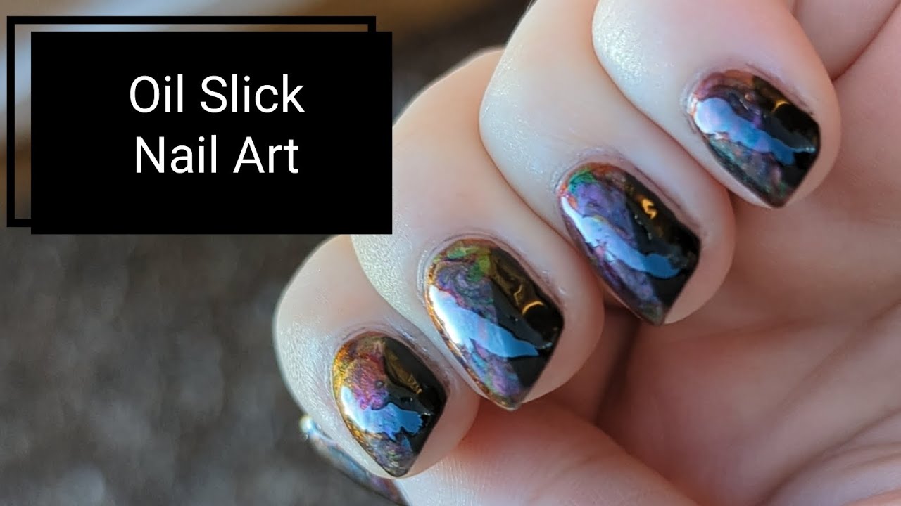 Oil Slick Nail Art Tutorial