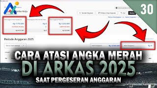 FIX !! Cara Mengatasi ANGKA MERAH Saat Pergeseran Anggaran di ARKAS 2025 (100% Berhasil)