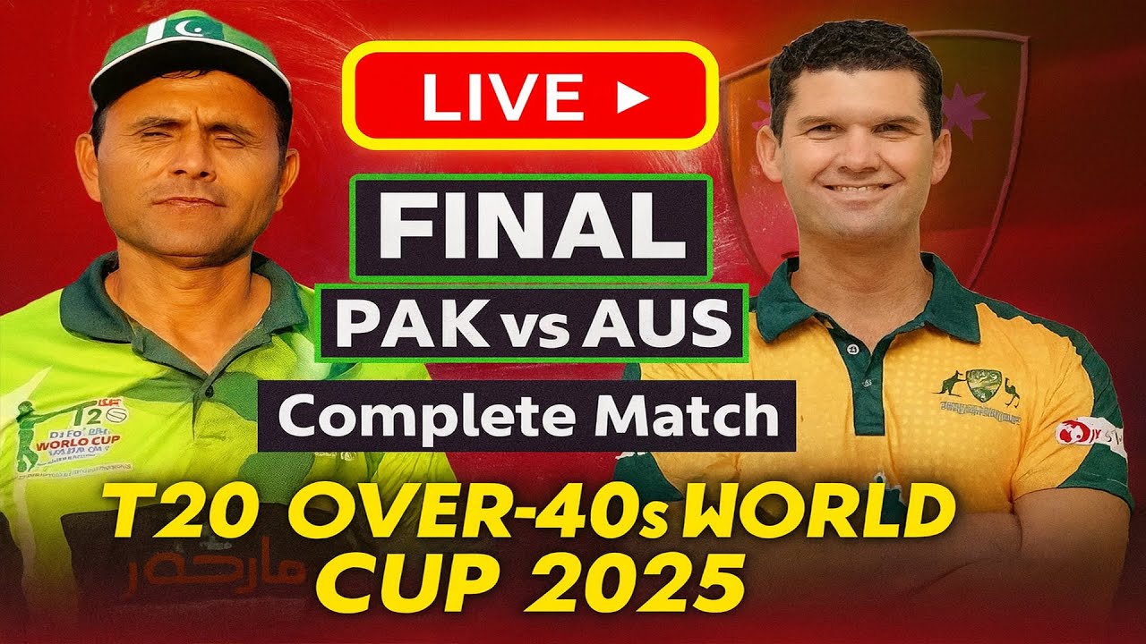 PAK vs AUS LIVE 🔴 | High Voltage Grand Final | IMC Over-40s T20 World Cup 2025