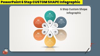 50.PowerPoint Presentation with 6 Step Custom Shape Infographic Design | Free Template download