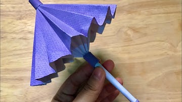 Làm cây dù bằng giấy  đơn giản nhất