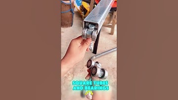 Make a convenient pulley suspended rail tool using square tubes and bearings