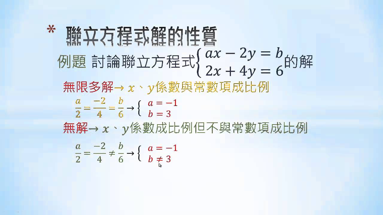 翻轉學習影片 國中 數學 二元一次聯立方程式及其應用問題