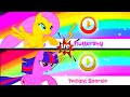 Fluttershy vs twilight sparkle my little pony rainbow runners race to the finish