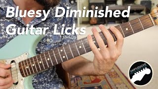 Bluesy Diminished Guitar Licks Lesson - An Easy Pentatonic Escape Plan!