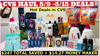 CVS COUPONING HAUL 5/9-5/15 DEALS | CVS FREE & CHEAP COUPON DEALS | $14.27 MONEY MAKER COUPON DEALS