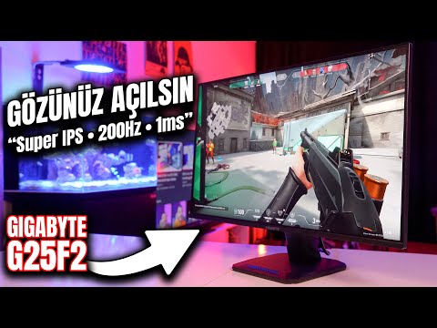 GIGABYTE GS25F2 İnceleme 🔥 200Hz, 1ms, Super IPS Panel !
