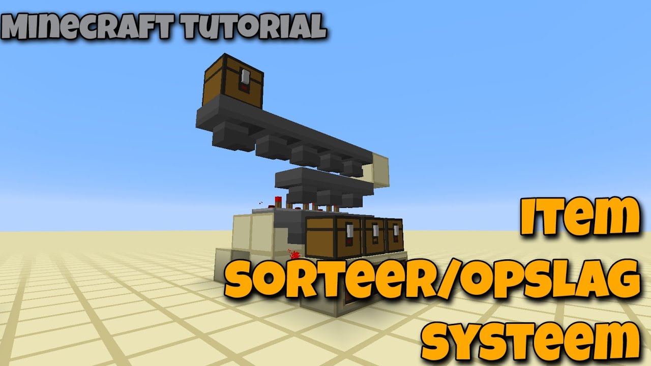 Item Sorteer/Opslag Systeem | Minecraft Tutorial (NL)