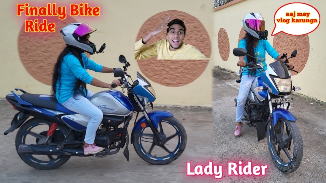finally my friend learned to ride a bike | lady rider 😱 #girl #bike # ...