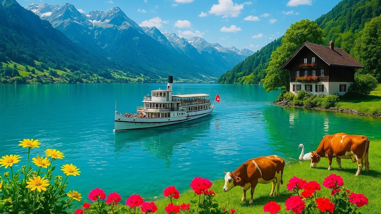 HEAVEN ON THE WORLD | The most beautiful and popular places in Switzerland | 4K 60 FPS- WALK TOUR