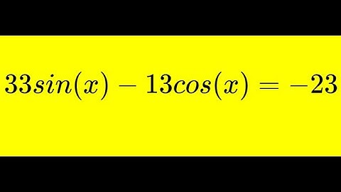t-formula Trig Equation