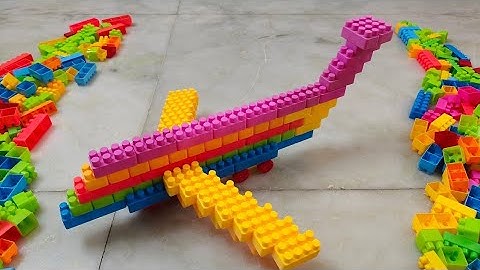 Satisfying DIY Aeroplane ASMR/ building blocks/block game/lego building fun #asmr#buildingblocks