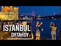 Ortakoy Istanbul night walking tour. Turkey |4k UHD 60fps