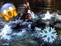 he fell in the FREEZING River!!!