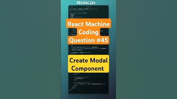 Modal Component 45 | React Interview Question l #shorts #reactjs  #javascript #frontend