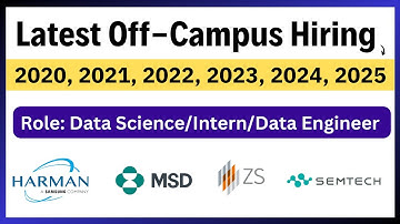 Off-Campus Hiring 2021, 2022, 2023, 2024, 2025 BATCH | Data Science, Data Engineer, DS Intern Hiring
